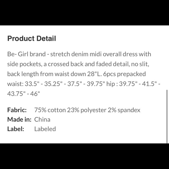 Denim jumpers overall midi dress modest - Picture 10 of 10
